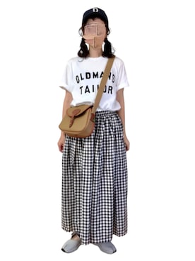 「R&D.M.Co OLDMAN’S TAILOR（オールドマンズテイラー）のアイテム（トップス）」を使った、misakiさん（レディース・162cm）の秋コーディネート