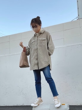 「UNIQLO（ユニクロ）のエクストラファインメリノリブタートルネックセーター（長袖）（ニット/セーター）」を使った、miwaさん（レディース・155cm）の秋コーディネート