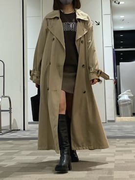 「GRL（グレイル）のアイテム（スカート）」を使った、miwaさん（レディース・155cm）の冬コーディネート