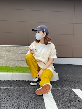 「coca（coca）（コカ）のアイテム（パンツ）」を使った、miwaさん（レディース・155cm）の秋コーディネート