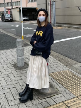 「FREE'S MART（フリーズマート）のアイテム（帽子）」を使った、miwaさん（レディース・155cm）の秋コーディネート