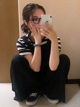 「AMERICAN HOLIC（アメリカンホリック）のアイテム（オールインワン・サロペット）」を使った、miwaさん（レディース・156cm）の秋コーディネート