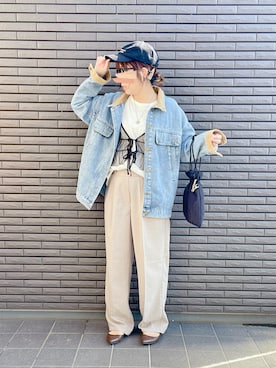「CLEA（クレア）のアイテム（デニムジャケット）」を使った、nenekokoさん（レディース・163cm）の春コーディネート