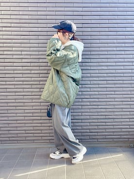 「しまむら（シマムラ）のアイテム（ブルゾン）」を使った、nenekokoさん（レディース・163cm）の冬コーディネート