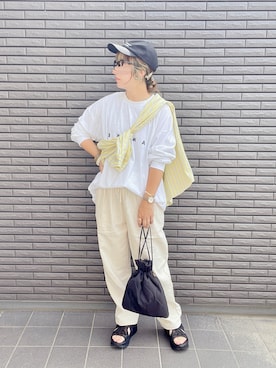 「スポサン」｜「アイテム（キャップ）」を使った、nenekokoさん（レディース・163cm）の夏コーディネート