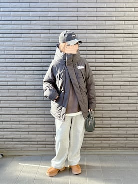 「アイテム（スウェットパンツ）」を使った、nenekokoさん（レディース・163cm）の冬コーディネート