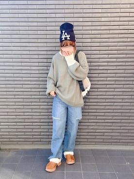 「アイテム（ボディバッグ/ウエストポーチ）」を使った、nenekokoさん（レディース・163cm）の秋コーディネート