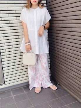 「FIG&VIPER（フィグアンドバイパー）のアイテム（パンツ）」を使った、nenekokoさん（レディース・163cm）の夏コーディネート