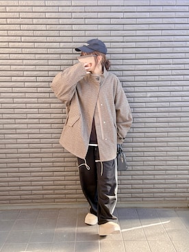 「アイテム（ボストンバッグ）」を使った、nenekokoさん（レディース・163cm）の冬コーディネート