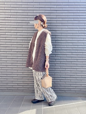 「Bifrost（ビフレスト）の2way ワンハンドルショルダーバッグ（ショルダーバッグ）」を使った、nenekokoさん（レディース・163cm）の秋コーディネート