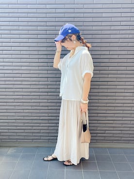 「アイテム（キャップ）」を使った、nenekokoさん（レディース・163cm）の夏コーディネート