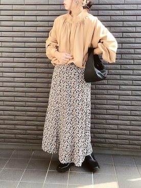 「ECRIRE×miho.a.nico」｜nenekokoさん（レディース・163cm）の秋コーディネート