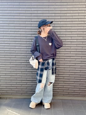 「アイテム（ボディバッグ/ウエストポーチ）」を使った、nenekokoさん（レディース・163cm）の秋コーディネート