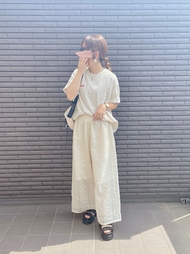 「アイテム（ボディバッグ/ウエストポーチ）」を使った、nenekokoさん（レディース・163cm）の夏コーディネート