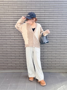 「アイテム（スウェットパンツ）」を使った、nenekokoさん（レディース・163cm）の秋コーディネート