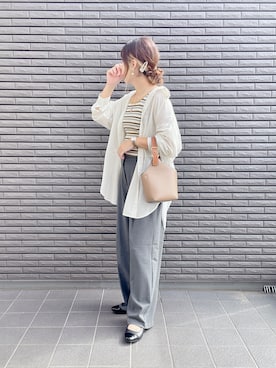 「Bifrost（ビフレスト）の2way ワンハンドルショルダーバッグ（ショルダーバッグ）」を使った、nenekokoさん（レディース・163cm）の秋コーディネート