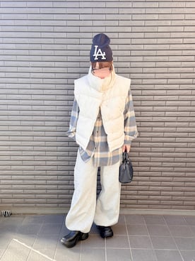 「アイテム（スウェットパンツ）」を使った、nenekokoさん（レディース・163cm）の秋コーディネート