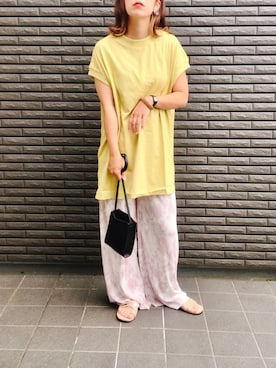 「FIG&VIPER（フィグアンドバイパー）のアイテム（パンツ）」を使った、nenekokoさん（レディース・163cm）の夏コーディネート
