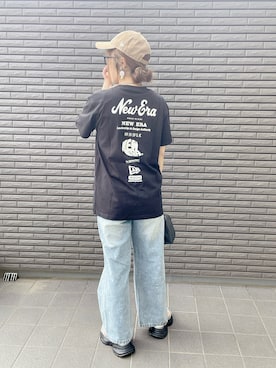 「アイテム（キャップ、ベージュ系）」を使った、nenekokoさん（レディース・163cm）の夏コーディネート