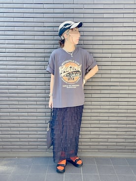 「スターティングオーバー」｜「アイテム（キャップ）」を使った、nenekokoさん（レディース・163cm）の夏コーディネート