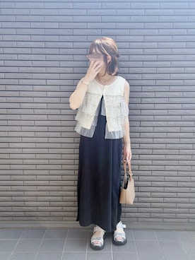 「Bifrost（ビフレスト）のアイテム」を使った、nenekokoさん（レディース・163cm）の夏コーディネート