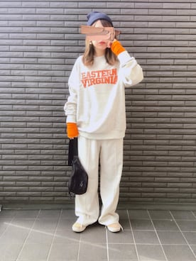 「ISOOK（アイスー）のアイテム（スウェット）」を使った、nenekokoさん（レディース・163cm）の秋コーディネート