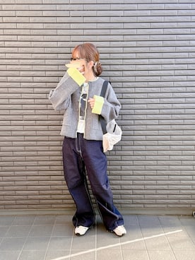 「アイテム（ボディバッグ/ウエストポーチ）」を使った、nenekokoさん（レディース・163cm）の秋コーディネート