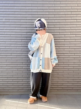 「アイテム（スウェットパンツ）」を使った、nenekokoさん（レディース・163cm）の冬コーディネート