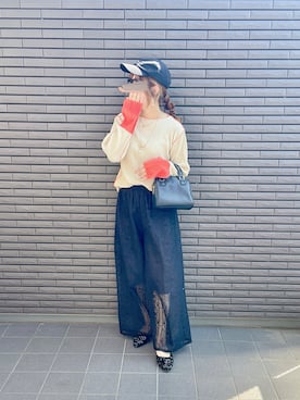 「ワイドパンツ」｜nenekokoさん（レディース・163cm）の秋コーディネート