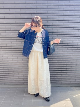 「ワイドパンツ」｜nenekokoさん（レディース・163cm）の秋コーディネート