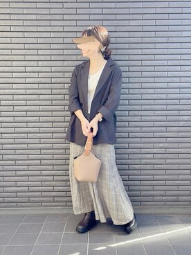 「Bifrost（ビフレスト）の2way ワンハンドルショルダーバッグ（ショルダーバッグ）」を使った、nenekokoさん（レディース・163cm）の秋コーディネート