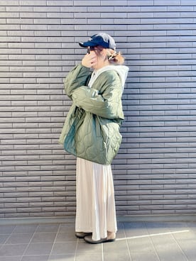 「しまむら（シマムラ）のアイテム（ブルゾン）」を使った、nenekokoさん（レディース・163cm）の冬コーディネート