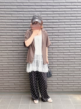 「NEW ERA（ニューエラ）のアイテム」を使った、nenekokoさん（レディース・163cm）の夏コーディネート