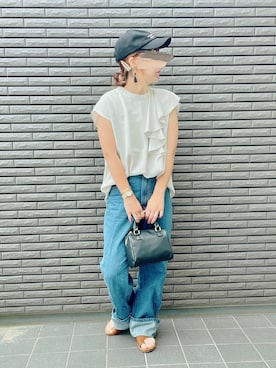 「ボストンバッグ」｜nenekokoさん（レディース・163cm）の夏コーディネート