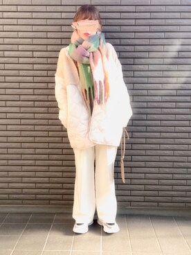 「ISOOK（アイスー）のアイテム（スウェット）」を使った、nenekokoさん（レディース・163cm）の冬コーディネート