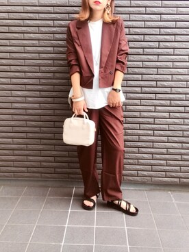 「LEPSIM（レプシィム）のベルトアツゾコサンダル　790591（サンダル）」を使った、nenekokoさん（レディース・163cm）の夏コーディネート