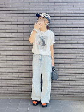 「スポサン」｜「アイテム（キャップ）」を使った、nenekokoさん（レディース・163cm）の夏コーディネート