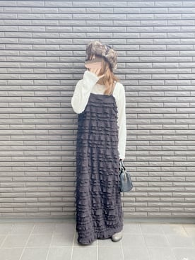 「アイテム（ワンピース/ドレス）」を使った、nenekokoさん（レディース・163cm）の秋コーディネート