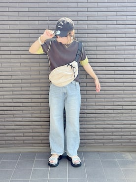 「アイテム（バッグ）」を使った、nenekokoさん（レディース・163cm）の夏コーディネート