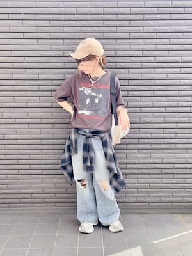 「アイテム（ボディバッグ/ウエストポーチ）」を使った、nenekokoさん（レディース・163cm）の秋コーディネート
