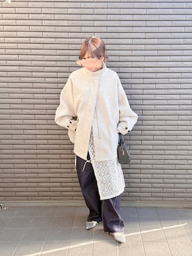 「アイテム（モッズコート）」を使った、nenekokoさん（レディース・163cm）の冬コーディネート