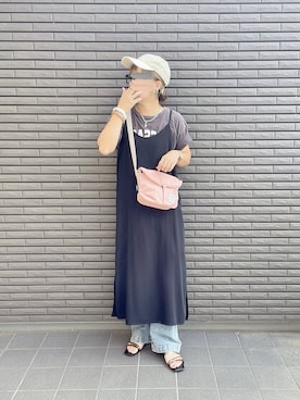 「hellolulu（ハロルル）のアイテム」を使った、nenekokoさん（レディース・163cm）の夏コーディネート