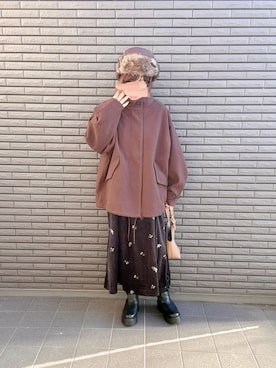 「アイテム（ワンピース）」を使った、nenekokoさん（レディース・163cm）の秋コーディネート