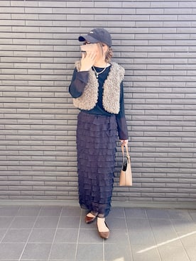 「アイテム（パンプス）」を使った、nenekokoさん（レディース・163cm）の秋コーディネート