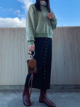 「SUGAR BISKET（シュガービスケット）のアイテム（ブーツ）」を使った、nene07092720さん（レディース・163cm）の春コーディネート