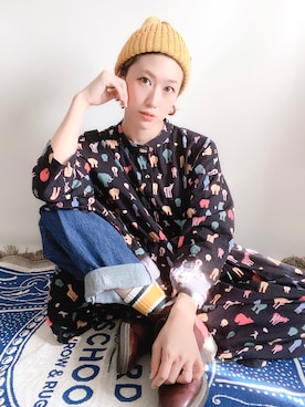「アニマル」｜「アイテム（ワンピース/ドレス）」を使った、msmさん（レディース・163cm）の秋コーディネート