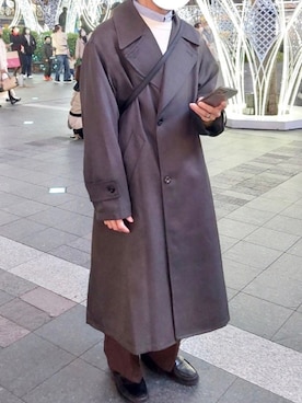 「WYM LIDNM（ウィム バイ リドム）のMILANO RIB HEAVY WEIGHT PO KNIT（ニット/セーター）」を使った、しろさん（メンズ・169cm）の冬コーディネート