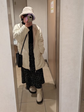 「アイテム（ブルゾン）」を使った、asu🍋(復活)さん（レディース・152cm）の冬コーディネート