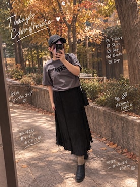 「RETRO GIRL（レトロガール）のアイテム」を使った、asu🍋(復活)さん（レディース・152cm）の秋コーディネート