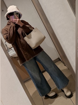 「アイテム（帽子）」を使った、asu🍋(復活)さん（レディース・152cm）の秋コーディネート